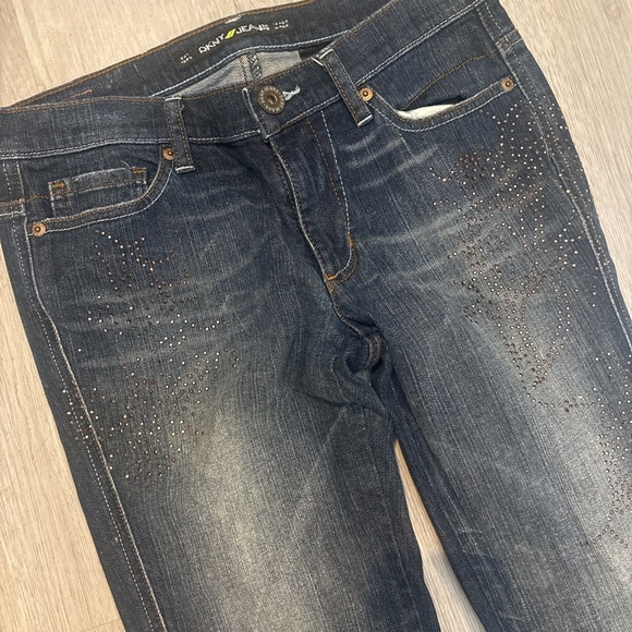 DKNY Dark Blue Straight Leg Jeans - Picture 2 of 5